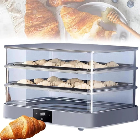 Electric Dough Proofer Machine - 40L Home Bread Proofing Box with Adjustable Temperature, Timing and Humidity Control for Even Fermentation