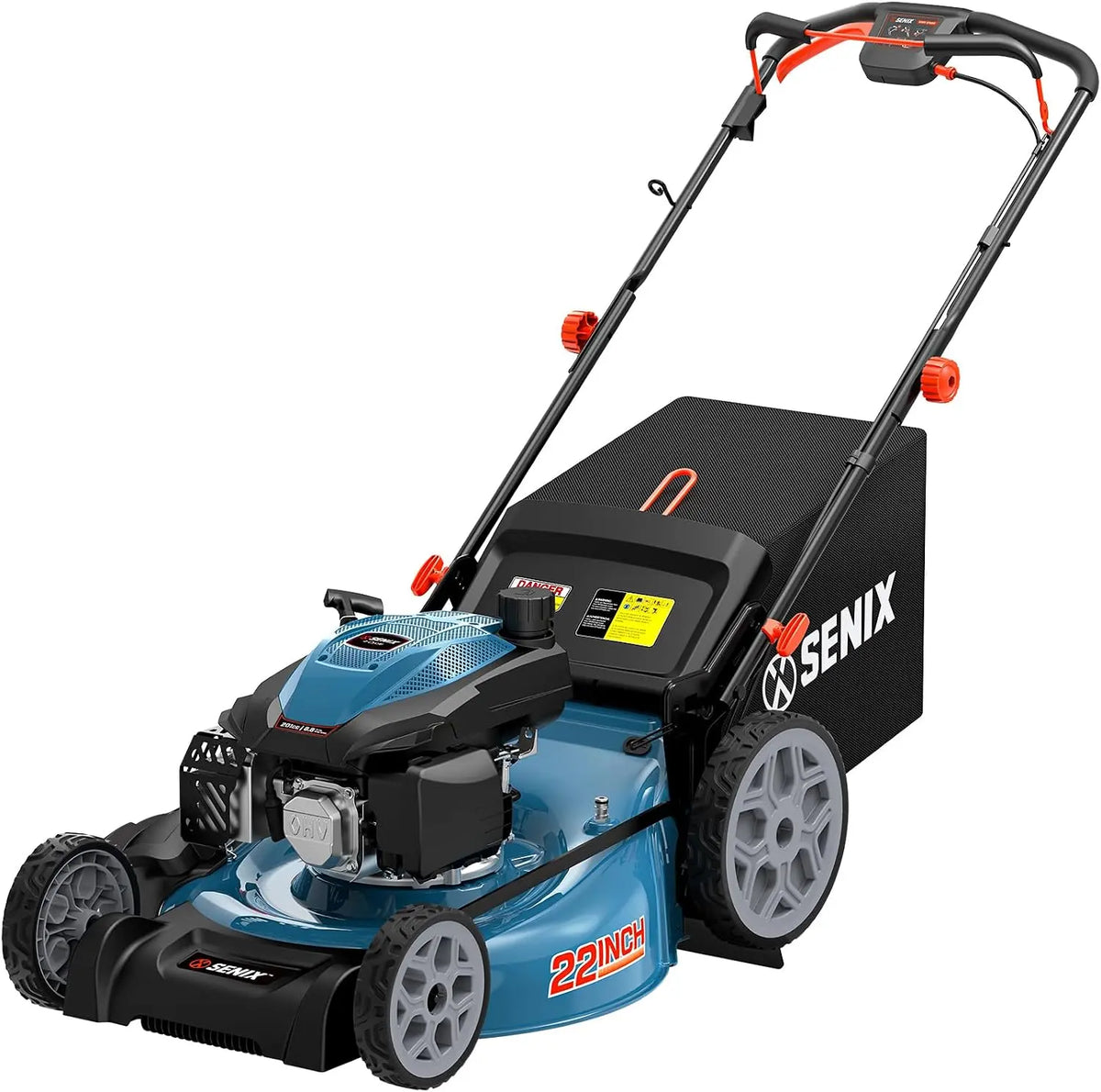 SENIX 201cc 22 Inch 3-in-1 Variable Speed Self Propelled Gas Lawn Mower