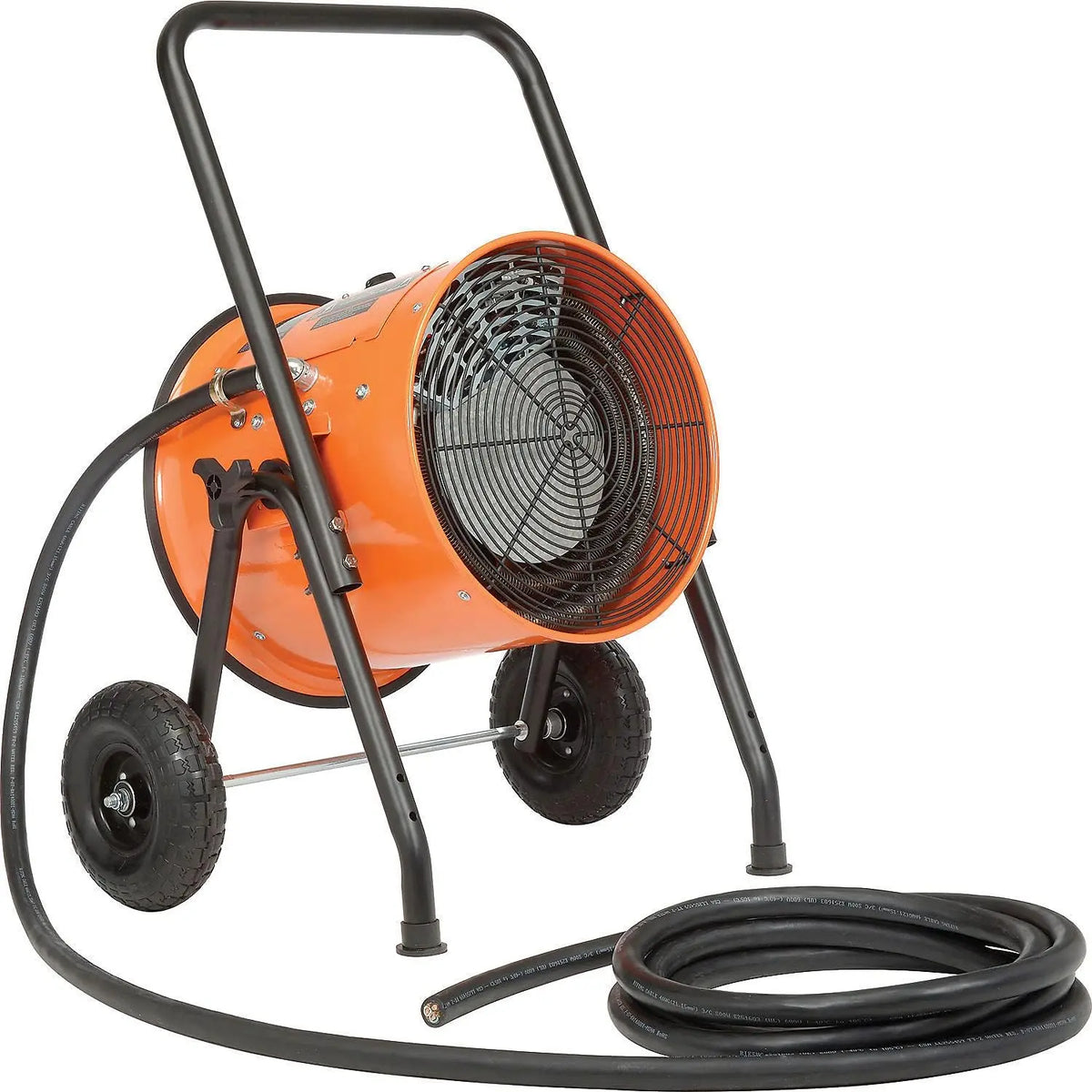 Global Industrial 51180 BTU Portable Electric Salamander Heater With 25'L Cable - Adjustable Thermostat, 240V, 1 Phase, 15000W, For Construction