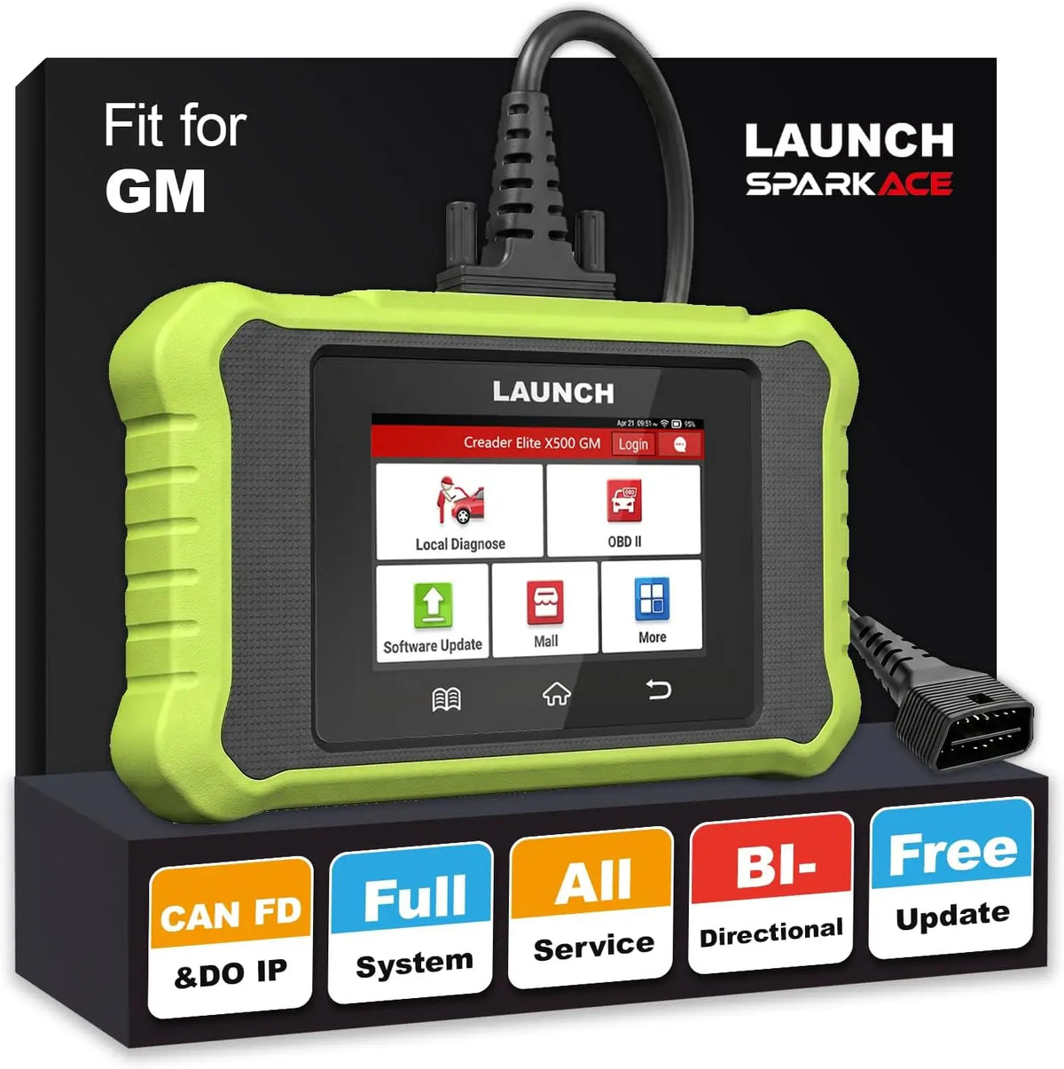LAUNCH - Creader Elite X500 for GM OBD2 Scanner Diagnostic Tool Full System