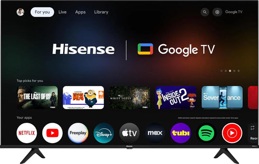 Hisense 50-Inch Class A6 Series 4K UHD Smart Google TV with Alexa Compatibility - Dolby Vision HDR, DTS Virtual X, Sports & Game Modes, Voice Remote