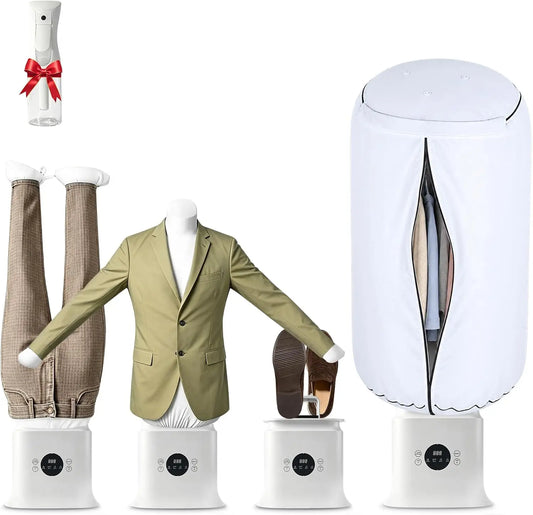 Automatic Ironing Machine - Hands-Free Hot Air Garment Dryer & Wrinkle Remover for Shirts and Pants, Portable Inflatable Clothes Dryer with Timer