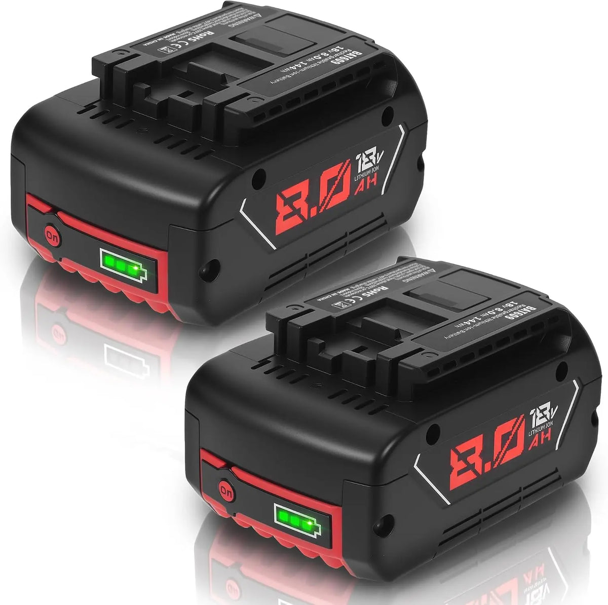 SANIU 8000mAh Replacement for Bosch 18V Battery BAT609 Lithium ion Compatible - 8.0Ah, 2 Packs