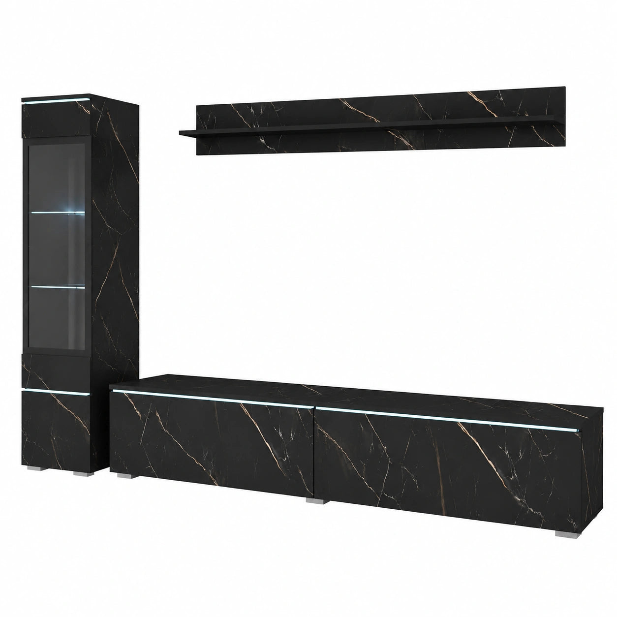 Arredo Soggiorno Vera I con LED Opzionali, Vari Colori