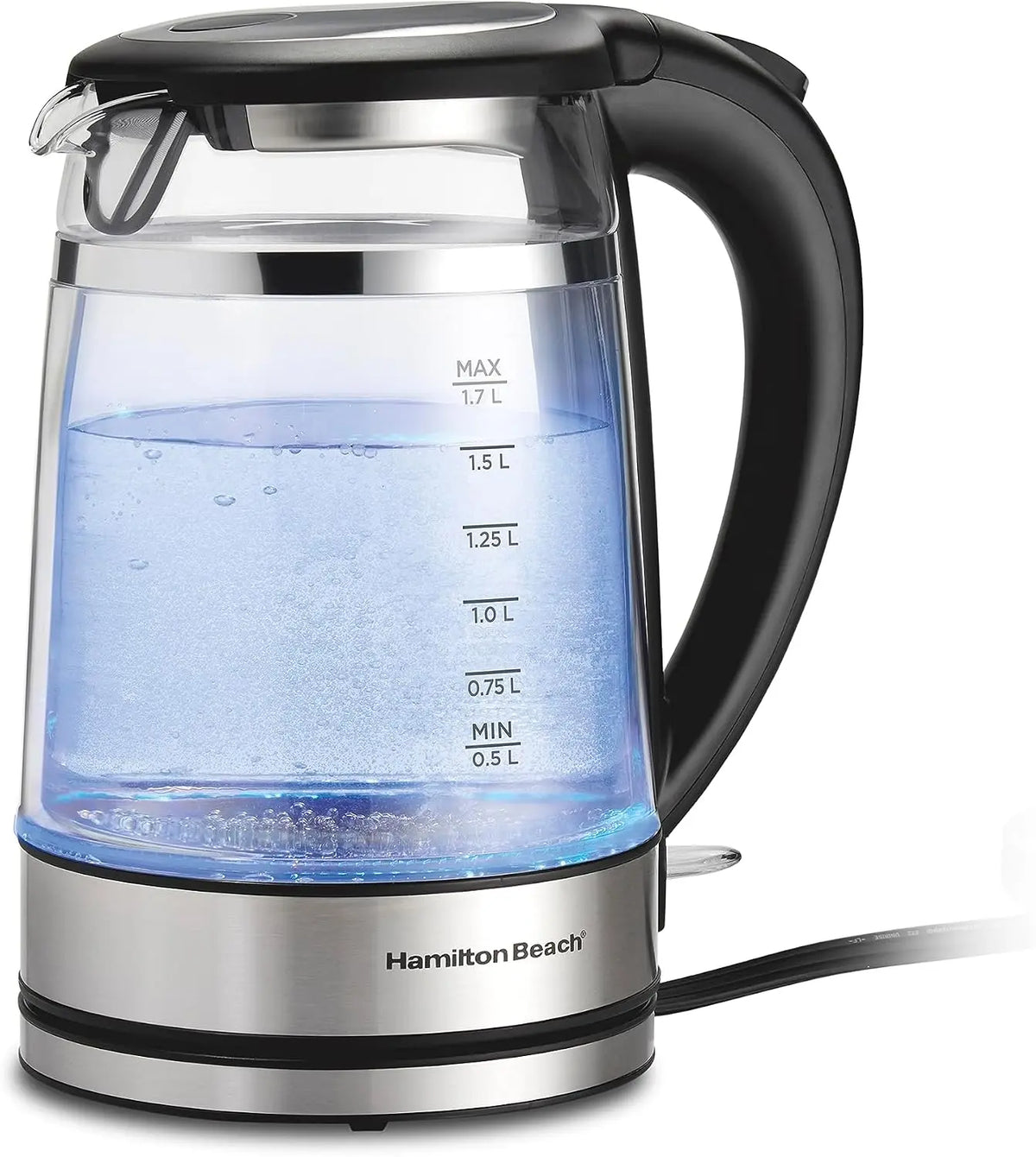 Hamilton Beach Double Wall 1.7L Electric Tea Kettle - Water Boiler & Heater