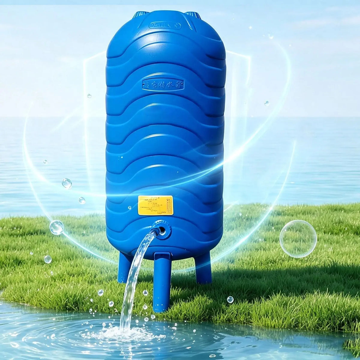 Well Bladder Pressure Tank PE Vertical - 60L-150L Fully Automatic Pump 120L/31.7Gal
