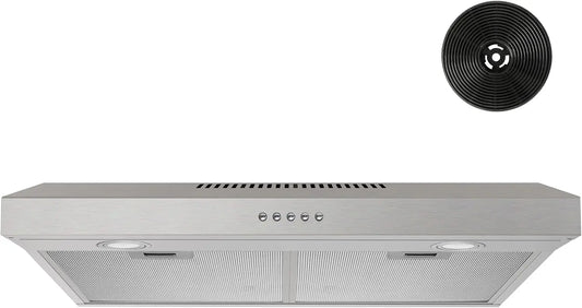 FIREGAS 30 Inch Under Cabinet Range Hood - 300CFM Brushless Motor Range Hood