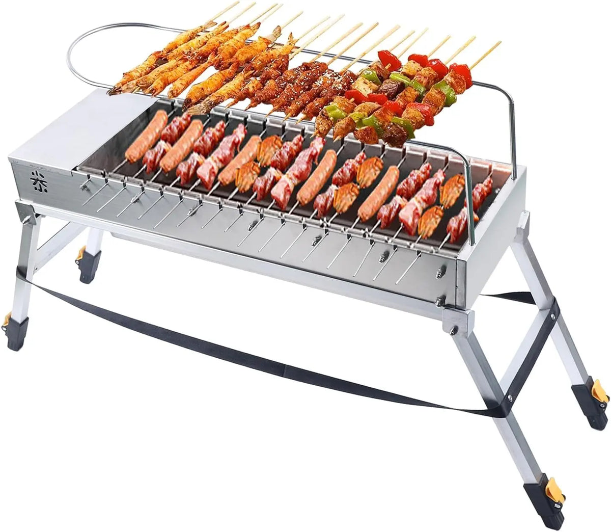 Foldable - Automatic Rotisserie Charcoal Grill USB‑Powered BBQ Grill