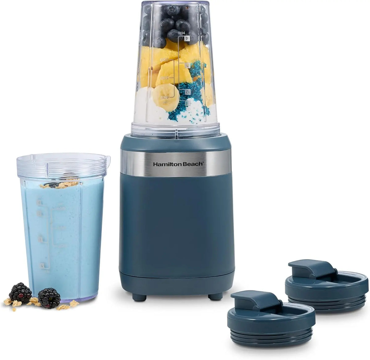 Hamilton Beach Portable Blender for Smoothies - With 2 Blend & Go Jars