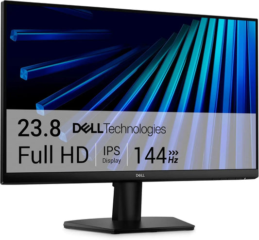 Dell 24 Monitor - SE2426H, 23.8-inch FHD, 1920x1080, 144Hz 1ms Display, in-Plane Switching, IPS, Technology, AMD FreeSync, TÜV 3-Star 2X HDMI, Tilt