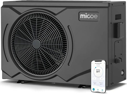 MICOE 75 - 000 BTU Pool Heat Pump, Inverter Pool Heater for 21, 000 Gal Pools