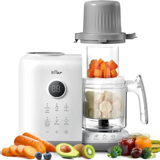 Bear Baby Food Maker Steamer&Blender with Dual-Layer Steam Baskets - 18.5oz