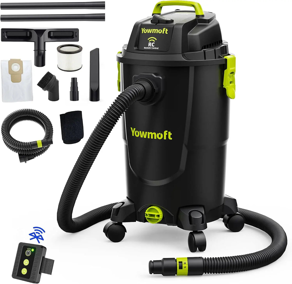 8 Gallon Dust Extractor Shop Vacuum - With Remote Control