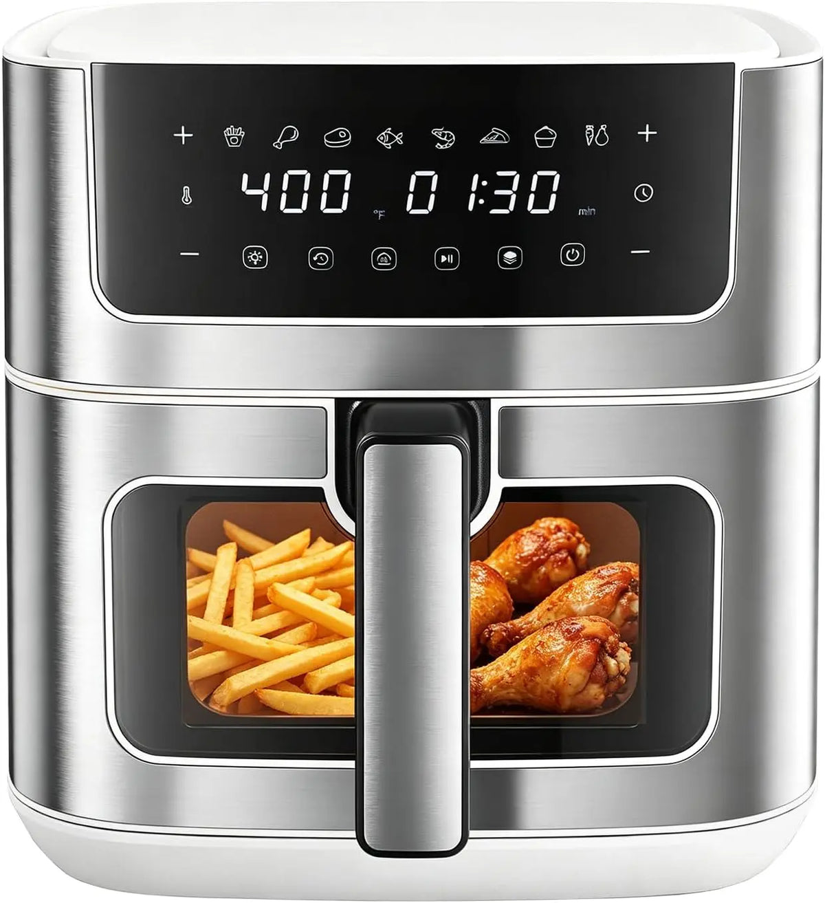 DUMOS Air Fryer 6.34 Quarts - 8-in-1 Airfryer with Presets & Viewing Window