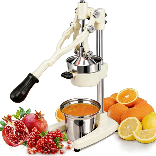 19 Inch Height Extra Tall Commercial Heavy Duty Cast Iron Hand Press Manual Orange Citrus Lemon Lime Grapefruit Pomegranate Fruit Juice Squeezer