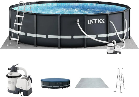 INTEX - Ultra XTR 14ft x 42in Round Above Ground Swimming Pool Set w/ Pump