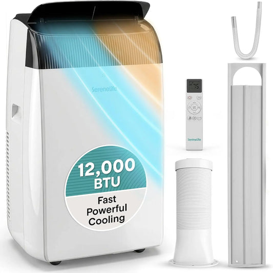 SereneLife Portable Air Conditioner With Heat & Built-in Dehumidifier 12 - 000 BTU, Portable Heater & AC For Rooms up to 550 Sq Ft