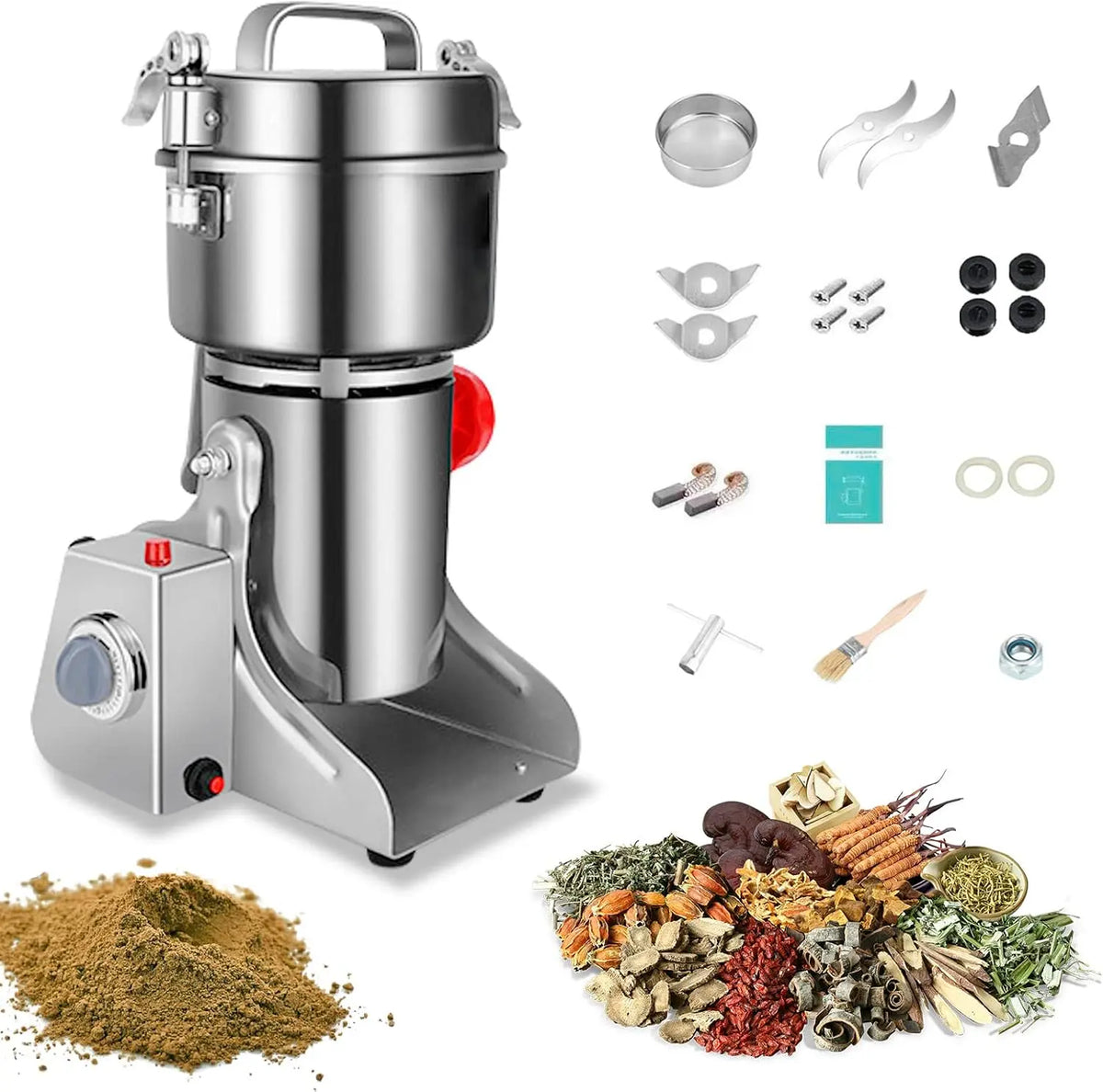 Electric Grain Grinder 800g - Swing Type Grain Mill Grinder 3000W