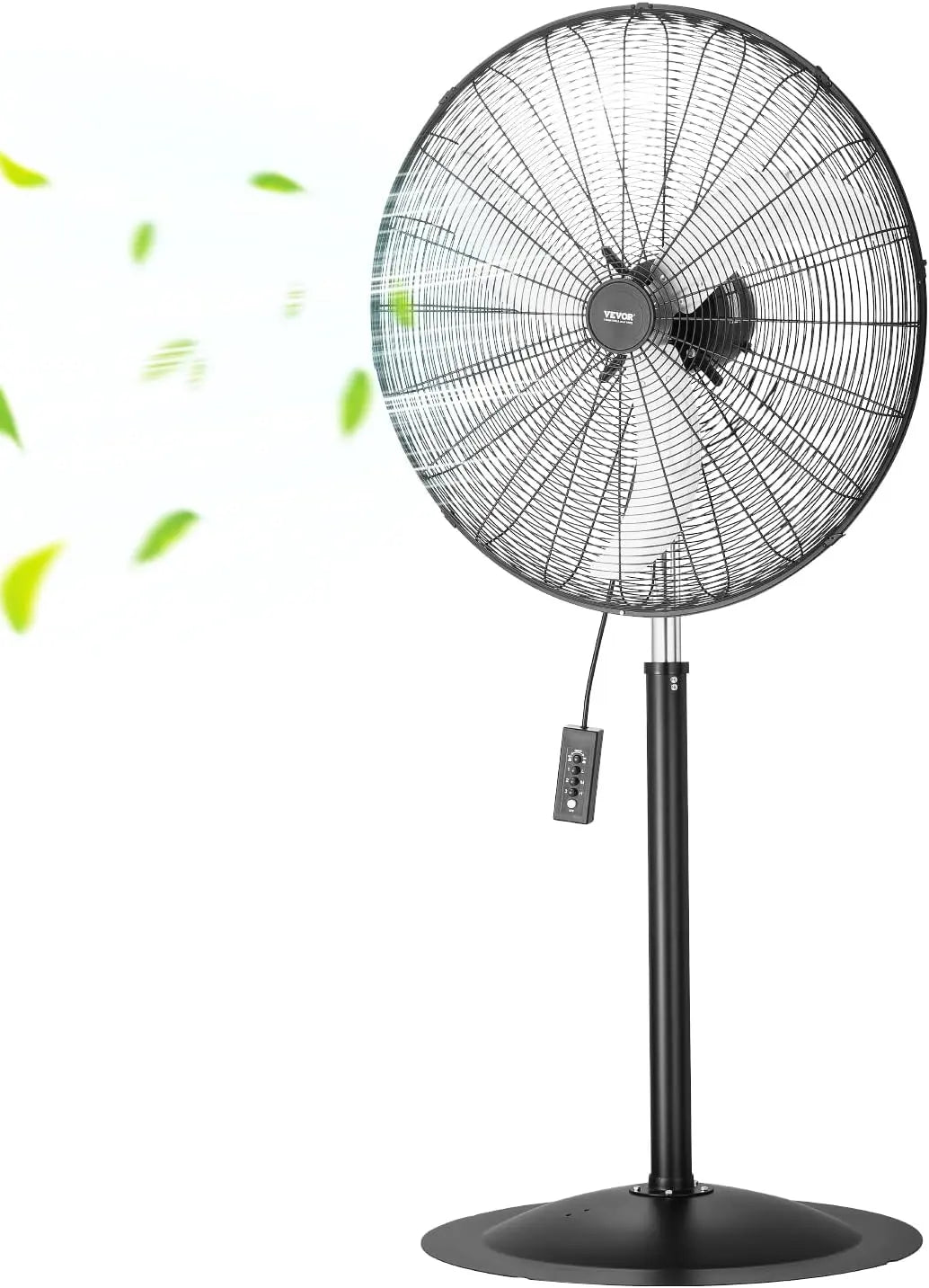 VEVOR Industrial Pedestal Fan - 30 Inch 85-Degree Oscillating 3-Speed
