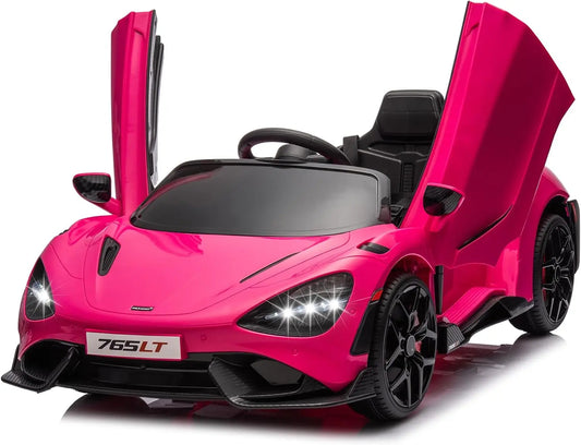 Kids Ride-on Car Licensed McLaren765LT for 3-6Years Old - Electric car 12V Battery Powered Electric Vehicle, w/Parent Remote, Music Player, LED Lights