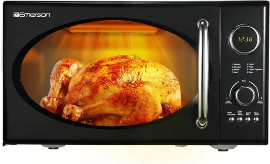 Emerson Retro Countertop Microwave Oven with Grill Function - 0.9 Cu. Ft.