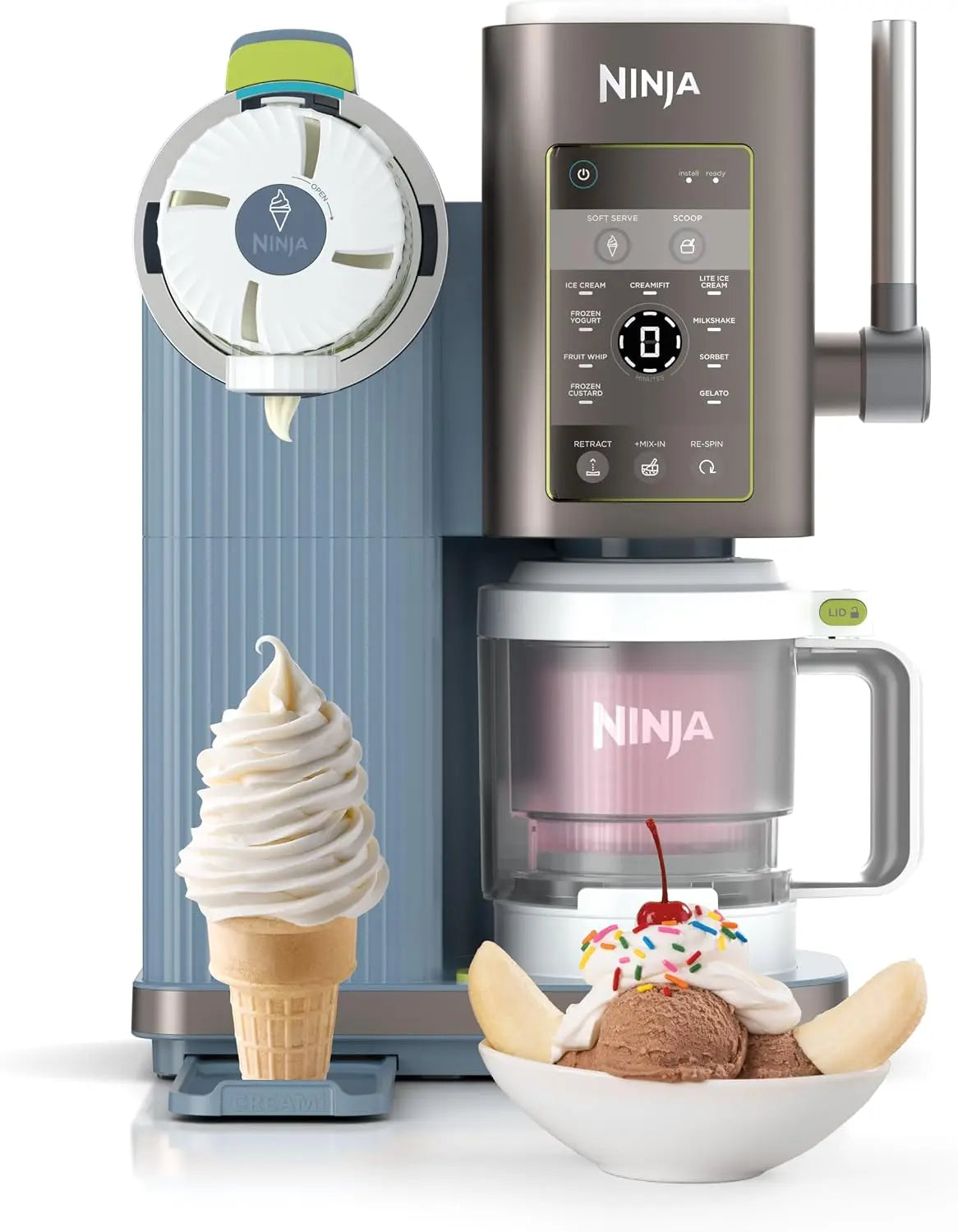 Ninja Creami Scoop & Swirl 13-in-1 Ice Cream and Soft Serve Maker - NC701ND