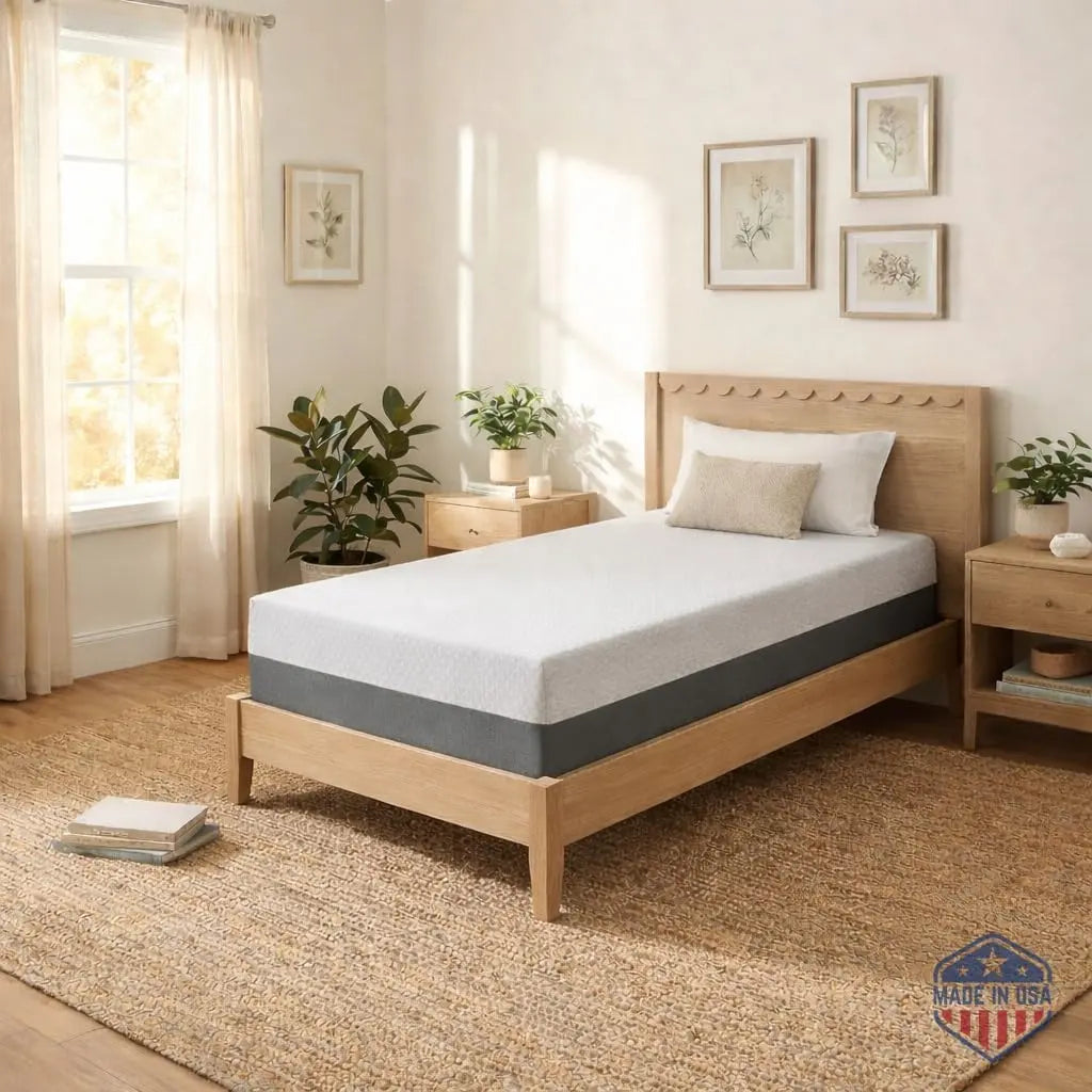 Celestial Sleep 8 Inch Twin Mattress - Made in The USA, CertiPUR-US, Oeko-Tex, and Fiberglass-Free Certified Cooling Bed, Firm