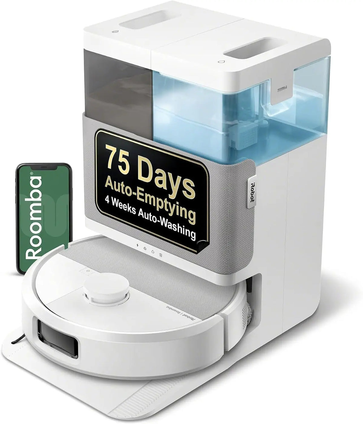 iRobot Roomba 505 Robot Vacuum & Mop Combo - 70x More Suction, Multifunction Dock, 75 Day Self-Emptying, Self-Cleaning & Hot Dry