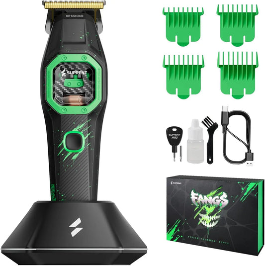 SUPRENT Fangs Professional Barber Trimmers - High-Performance 13, 000 RPM Vector Motor Hair Trimmer Set, Precision Detail Trimmer