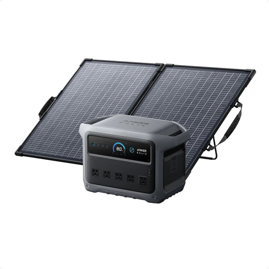Anker SOLIX C1000 Gen 2 Portable Power Station - With 100W Solar Panel