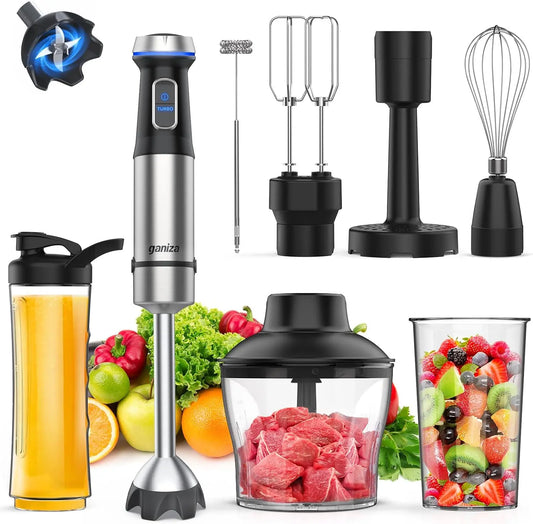 Ganiza Immersion Blender Handheld Corded 8 in 1 Hand Blender Max - 1000W