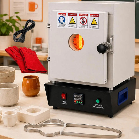 Jewelry Casting Burnout Furnace - 1500w Electric Kiln with Viewing Window, 1150°C Pid Muffle Oven for Wax Burnout, Small Molds, Ceramic Firing