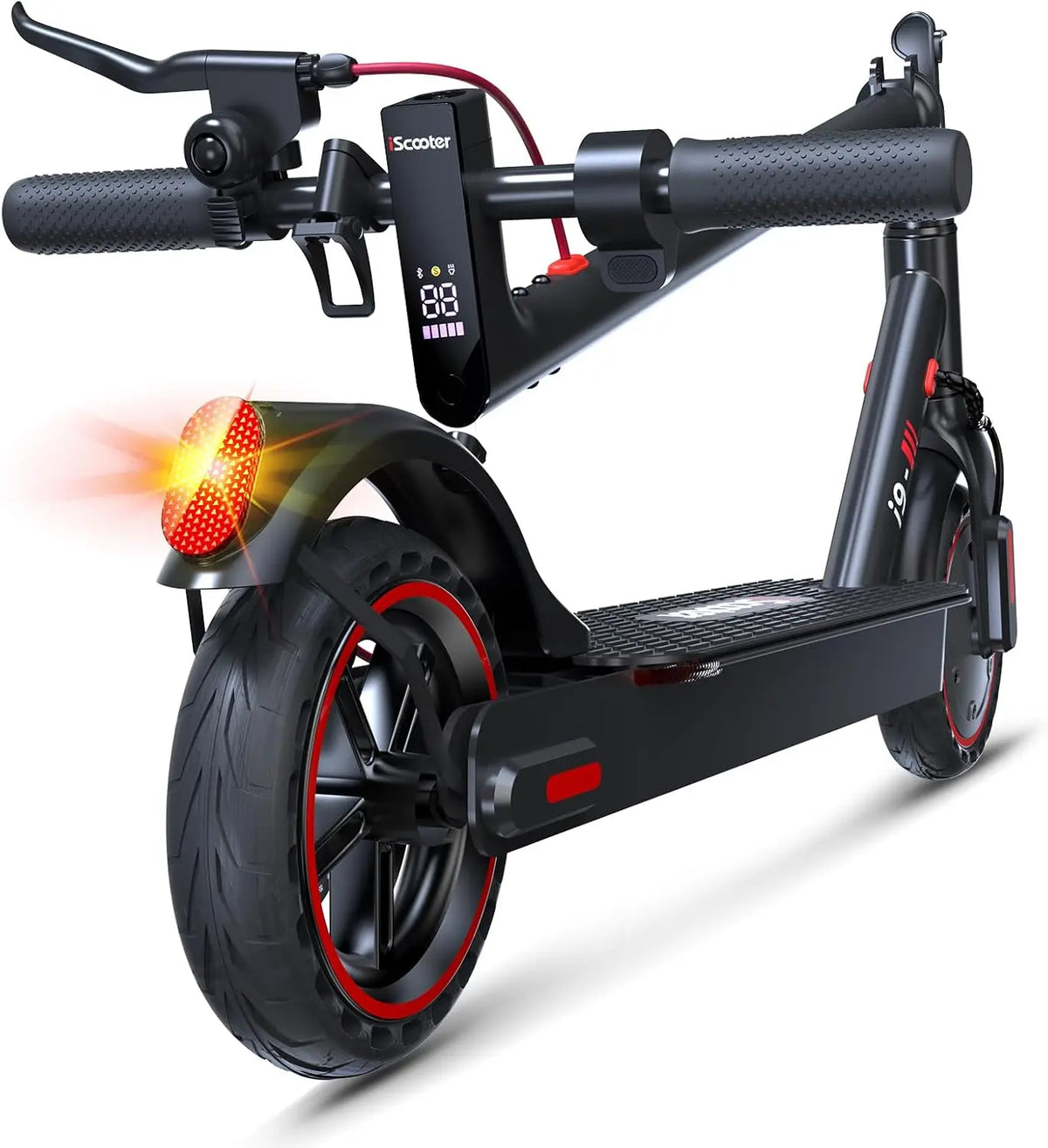iScooter Electric Scooter 2025 - 18Miles Max Range, 19 Mph Top Speed, Foldable Scooter Electric with 8.5'' Solid Tire, Smart APP, Teenage, i9