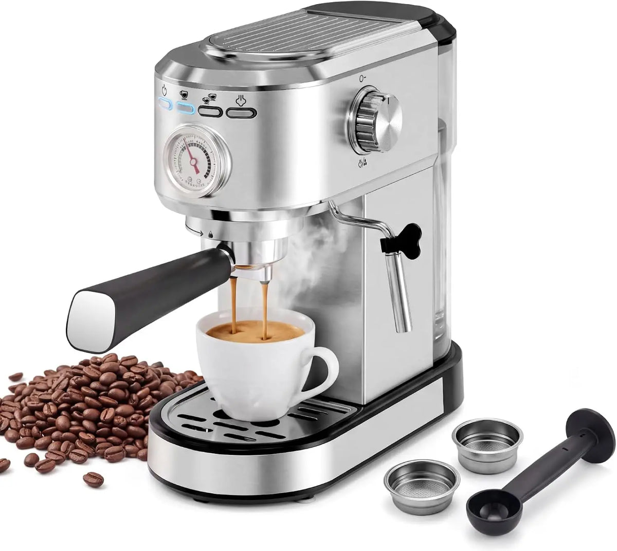 NEWBULIG Compact Expresso Coffee Machine 20Bar Espresso Machine - Steam Wand