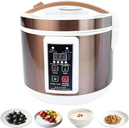 6L Black Garlic Fermenter - 110V Yogurt Maker with Adjustable Temperature & Time Control, Garlics Maker Multi, Clove Garlic Cooker, Kimchi machine