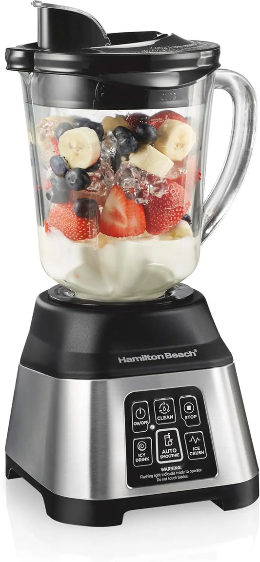 Hamilton Beach Blender for Smoothies with 5 Functions Including Auto Smoothie Cycle - Wave Action System for Ultra Smooth Results, 850 Watts, 56208