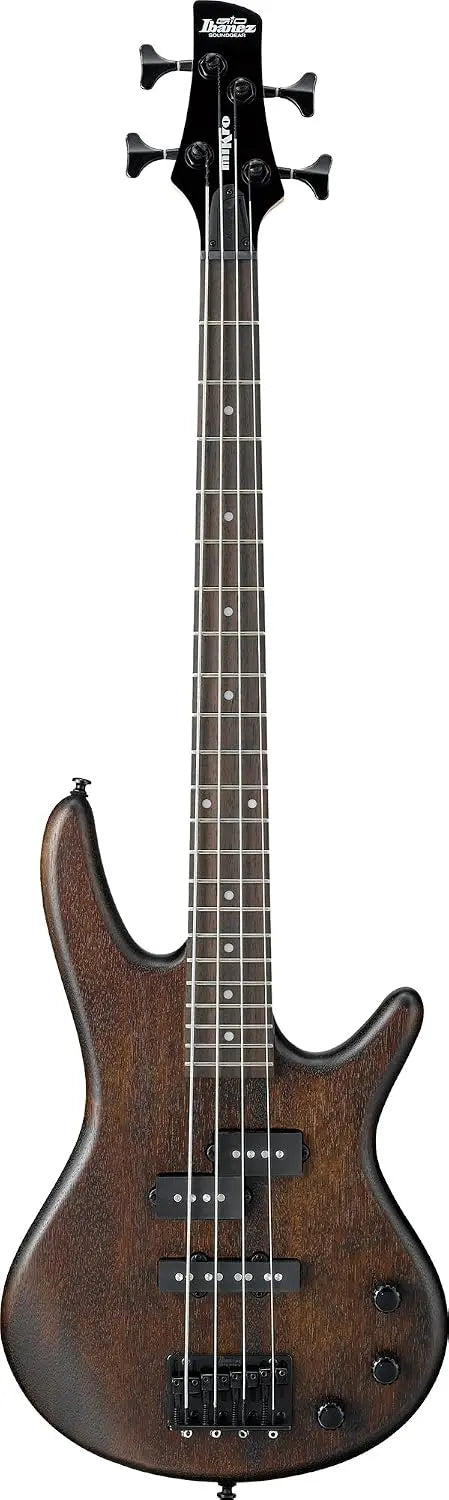 Ibanez - GSRM20 GIO Series MiKro Short Scale Electric Bass Guitar - Walnut Flat Finish, 3/4