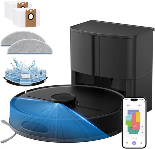 Robot Vacuum and Mop - 8000Pa, Up to 70-Day Self-Emptying Station