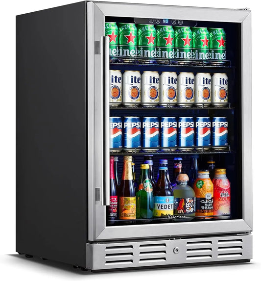 Kalamera 24 Inch Beverage Refrigerator - 164 Cans Under Counter Mini Fridge