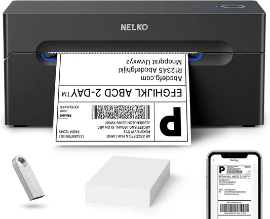 Nelko Bluetooth Thermal Shipping Label Printer - 4x6 Thermal Label Printer