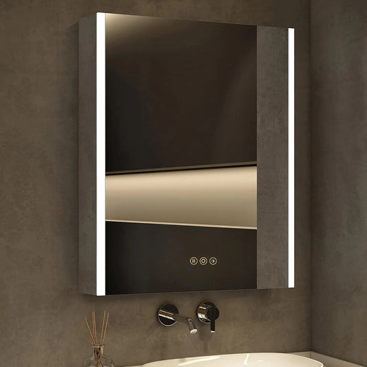 24 x 36 Inch Medicine Cabinet - With Mirror and LED Light for Bathroom