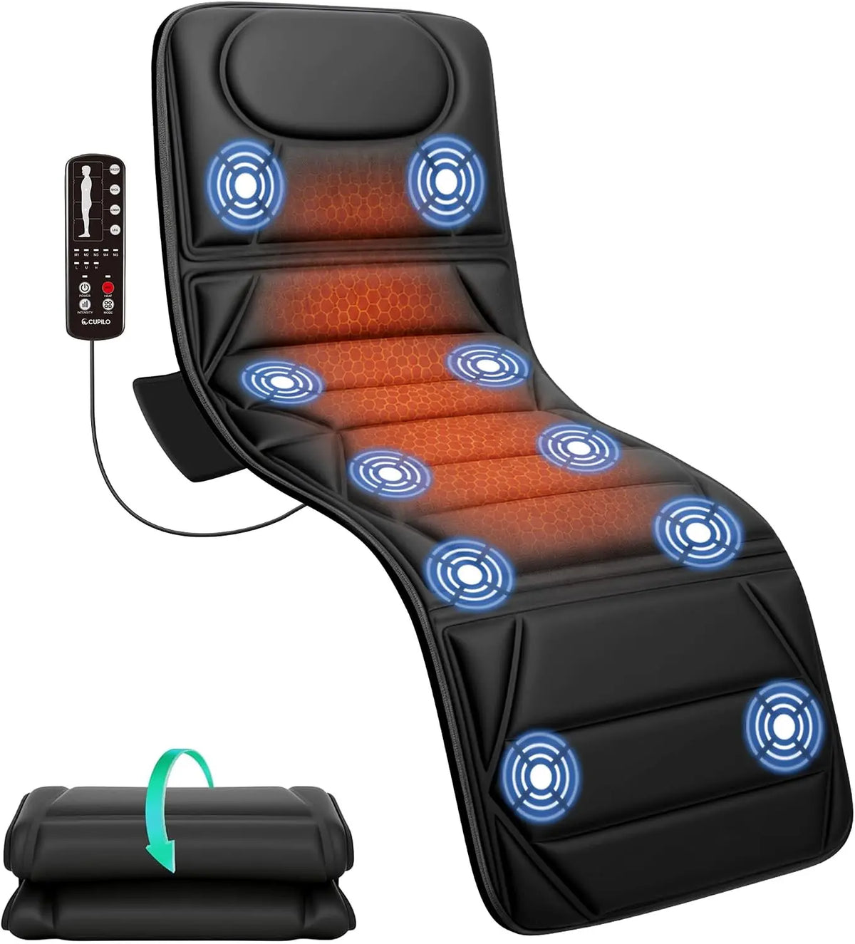 Snailax Full Body Massage Mat with Heat - Mattress Pad, Gift for Women Men
