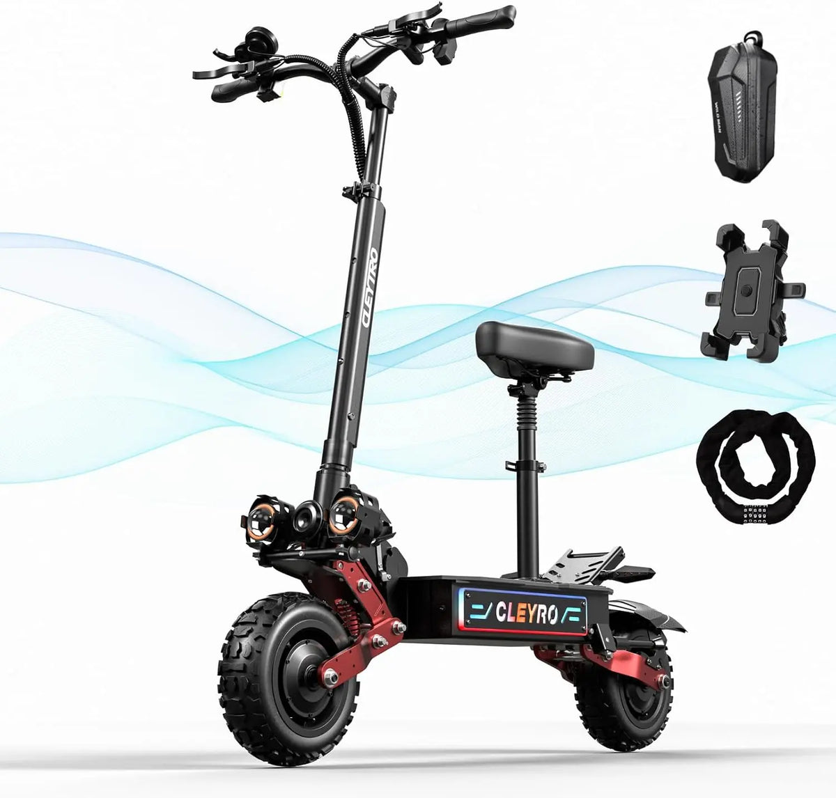 Adult Electric Scooter - 6000W Motor 60V33AH Battery 50mph 60 Miles Max Range Full Suspension Hydraulic Disc Brakes Commuter Electric Scooter