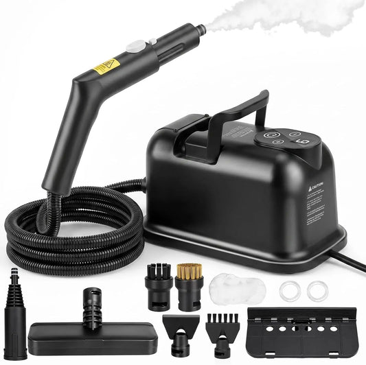 Handheld Steam Cleaner for Home - 9-Level Steam Control, Black