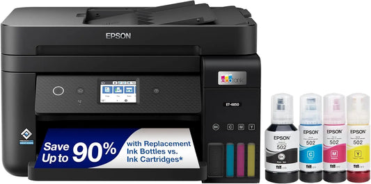 Epson - EcoTank ET-4850 Wireless Color All-in-One Supertank Printer - White