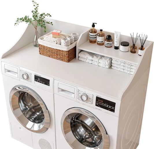 2-Tier 54 Inch Width Washer Dryer Countertop for Laundry Room Organization