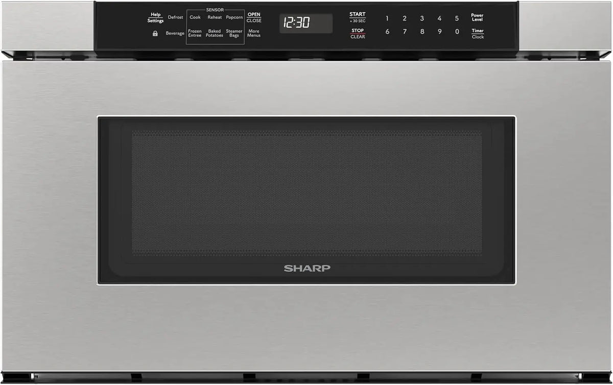 Sharp SMD2420MS 24-Inch Built-In Microwave Drawer Oven - 1.2 Cu. Ft., Stainless Steel, Touch Control Panel, Sensor Cook Technology