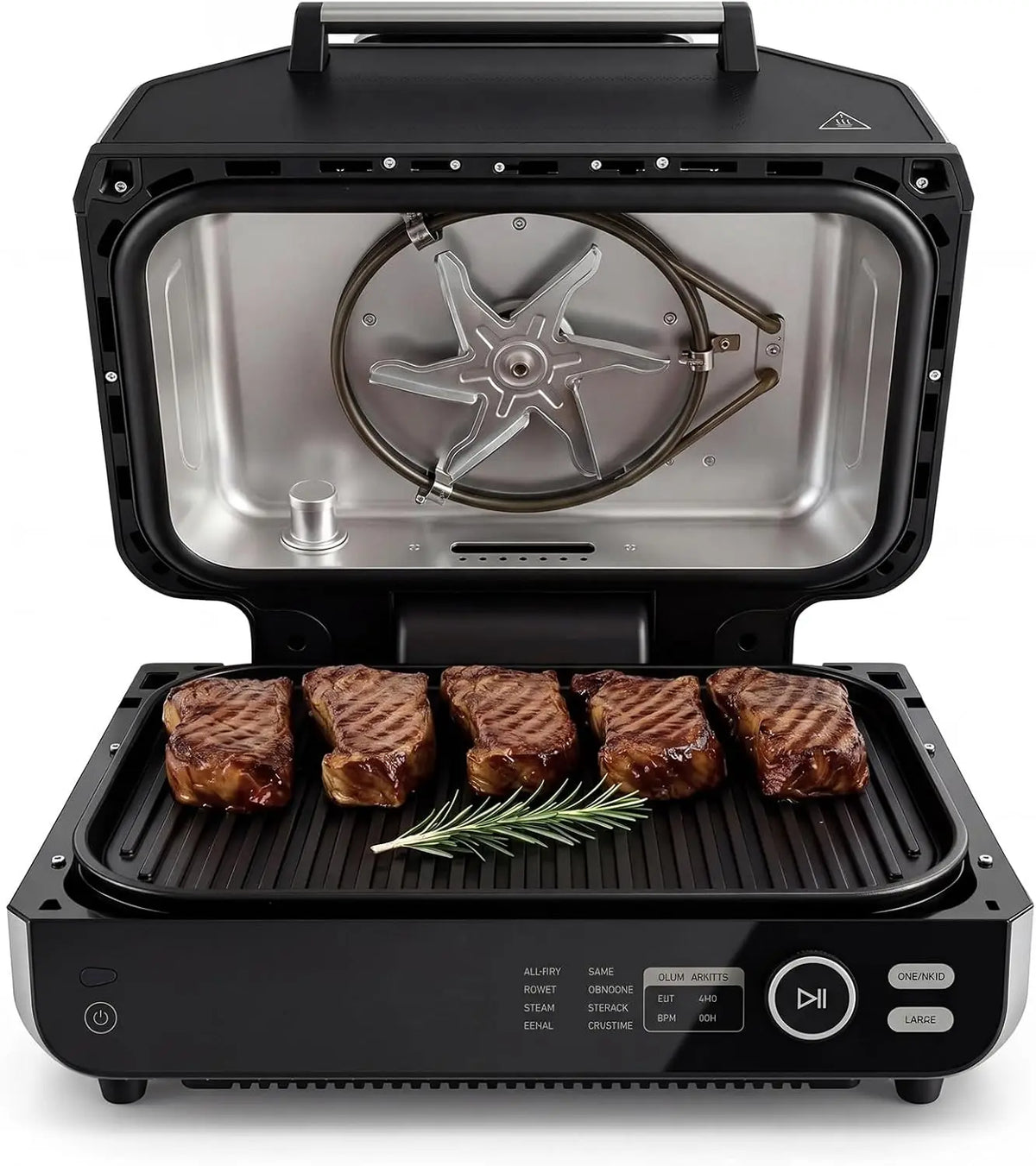 OLIXIS Electric Grill Outdoor/Indoor - 8-in-1 Multifunctional Large Electric BBQ Grill for Air Fry, Bake, Roast, Steak, Broil and Dehydrate