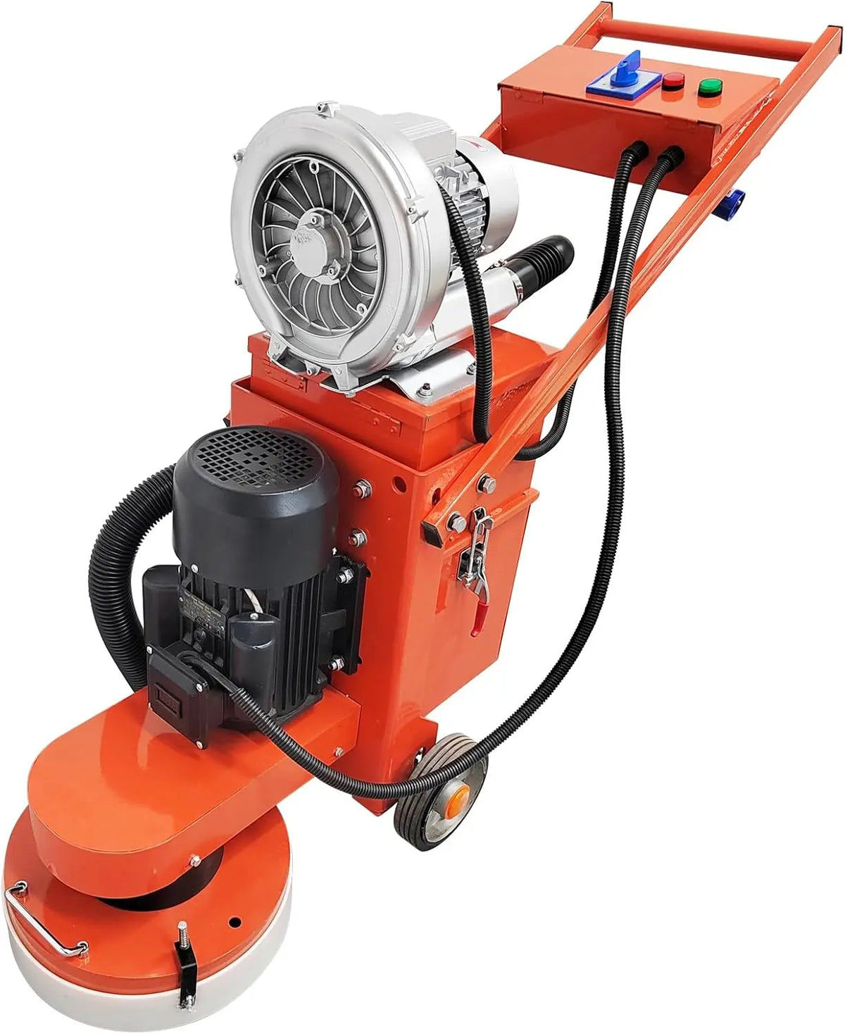 220V 4KW Concrete Floor Grinder - Cement Polishing Machine with Vacuum, Heavy Duty Surface Preparation Tool