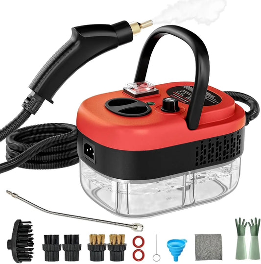 Steam Cleaner - Portable Pressurized Steamer for Cleaning with 14pcs Accessories, 6-Level Adjustable and 15s Heat-Up, Handheld Steam Cleaner for Home